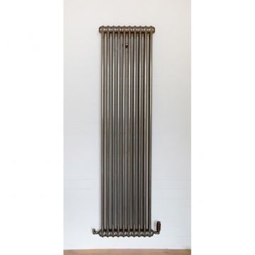 Core column radiator in bare steel - 1.8m high