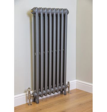 Wilberforce cast iron radiator, 1040mm high in Old Pewter