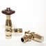 Bentley thermostatic radiator valves in polished brass
