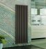 Cirque double vertical radiator in Chocolate Brown RAL 8017