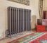 Electric-Etonian-4 column radiator in Old Florin Grey with anthracite element