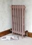 Titus 760mm high cast iron radiator In match to Farrow and Ball Setting Plaster