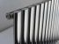 Ellipse single radiator in polished stainless steel