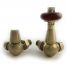 Kingsley corner valves in antique brass